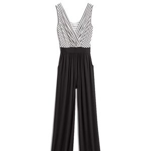 Kaileigh Jumpsuit+ Black + White+ Stripes